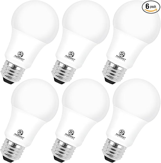 Energetic 6-Pack Dimmable LED Light Bulbs 100 Watt Equivalent, 1500 Lumens 12.5W, Warm White 3000K, E26 LED Bulb, 15000 Hrs, ETL Listed