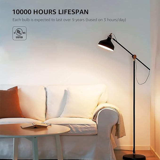 Lepro LED Light Bulbs 60 Watt Equivalent, 9W 800 Lumens Non-Dimmable, Warm White 2700K, A19 E26 Standard Medium Base, 10000 Hour Lifetime 3 Count (Pack of 1)