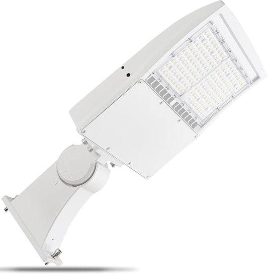 480V 150W White LED Parking Lot Light, 21000LM LED Shoebox Area Light [500W MH/HPS Equiv.], 5000K Dimmable Outdoor Street Lighting with Surge Protection Built-in, IP65 AC100-277V UL&DLC Listed