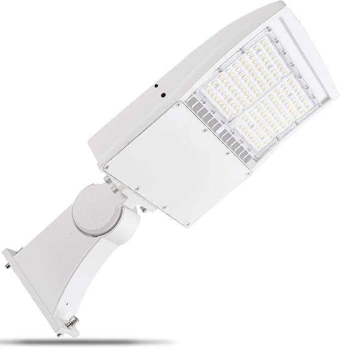 150W White LED Parking Lot Light, 21000LM LED Shoebox Area Light [500W MH/HPS Equiv.], 5000K Dimmable Outdoor Street Lighting with Surge Protection Built-in, IP65 AC100-277V UL&DLC Listed