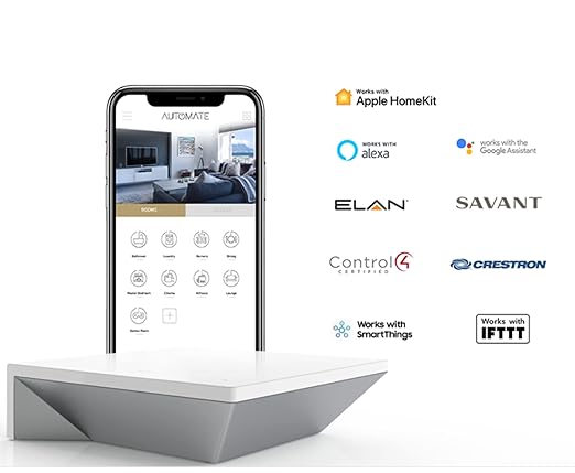 Automate Pulse 2 Smartphone and Tablet Interface - Motorized Shades and Blinds Controller via WiFi - Works with Smart Home Devices, Amazon Alexa & Google Assistant and Apple -Rollease-MT02-0401-067001