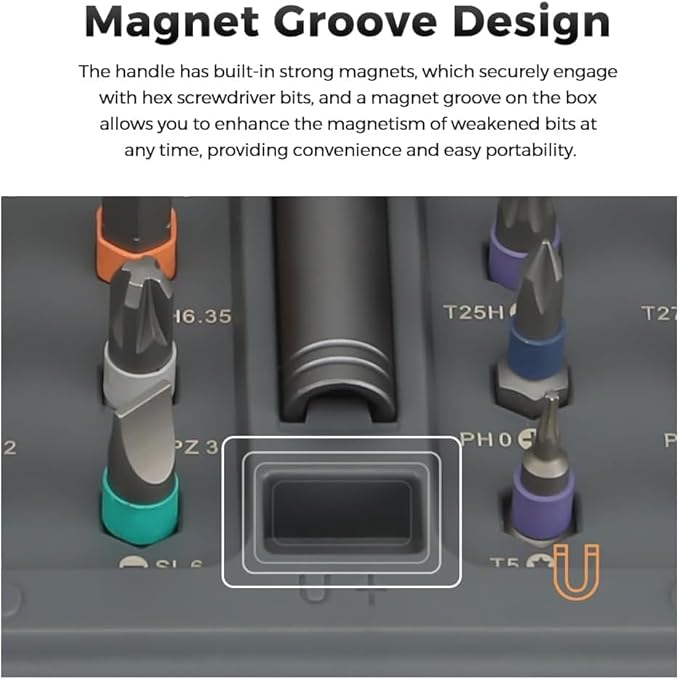 42 in 1 Magnetic Screwdriver Set, DIY Ratchet Screwdriver Set, Removable Self-assembly Precision Screwdriver Kit, Magnetic DIY Precision Tool Kit for PC Laptop Mobile Cell Phone Digital Watch