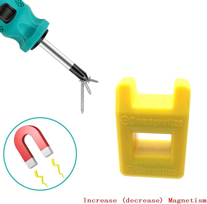 9 PCS Magnetic Screwdriver Set Professional Cushion Grip 5 Flat Head and 4 Phillips Tips Screwdriver Non-Slip for Repair Home Improveme Craft