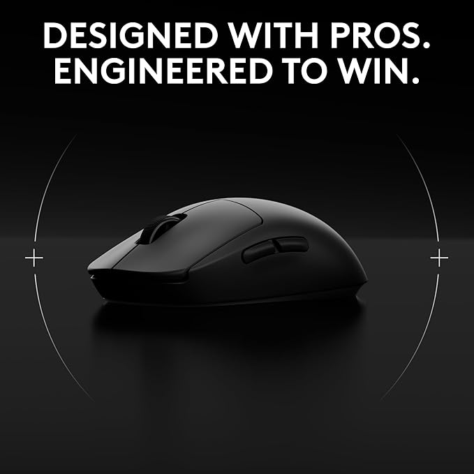 Logitech PRO 2 Lightspeed Wireless Gaming Mouse, Black | Hero 2 Sensor, 44k DPI, 8 Programmable Buttons, LIGHTFORCE Switches, RGB Lighting, Lightweight, PC/Mac | with Signature Series Charging Dock