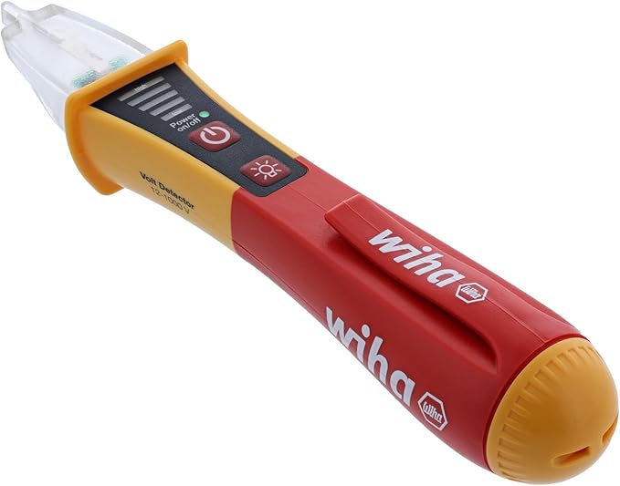 Wiha Non-Contact Voltage Tester Category IV 12-1000V AC with Flash Light - 25506, Red