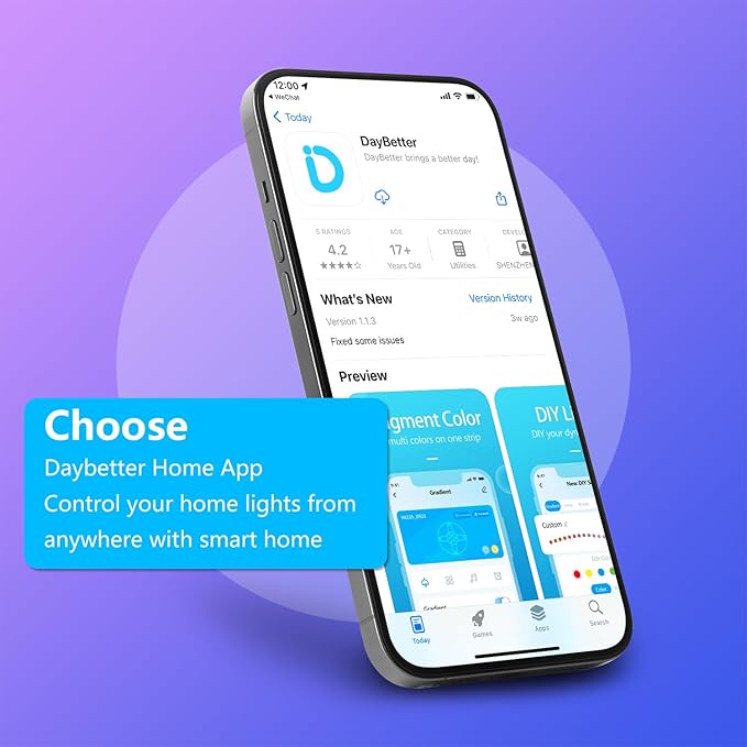 DAYBETTER 6 Pack Smart Light Bulbs, Color Changing Smart WiFi Light Bulbs, Compatible with Alexa & Google Home, 800 Lumen Dimmable A19 E26 Bulbs, No Hub Needed