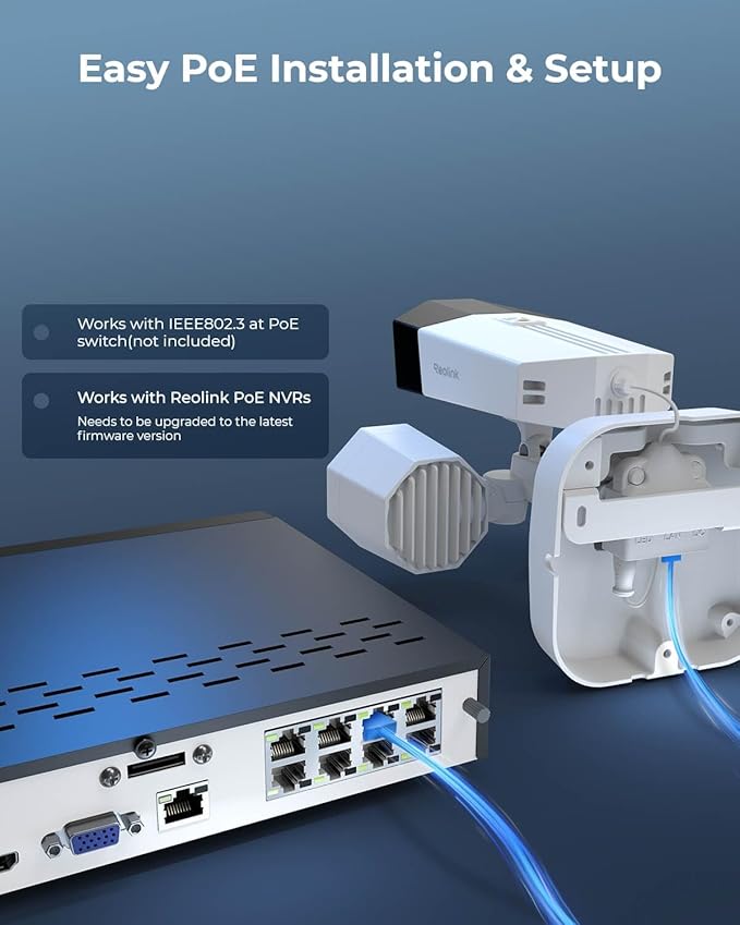 REOLINK 4K Dual-Lens Floodlight Security Camera, Outdoor PoE IP Camera with 180° Ultra-Wide Angle, 1800 Lumen Floodlight, Human/Vehicle/Pet Detection, Two Way Talk, Waterproof, Duo Floodlight PoE