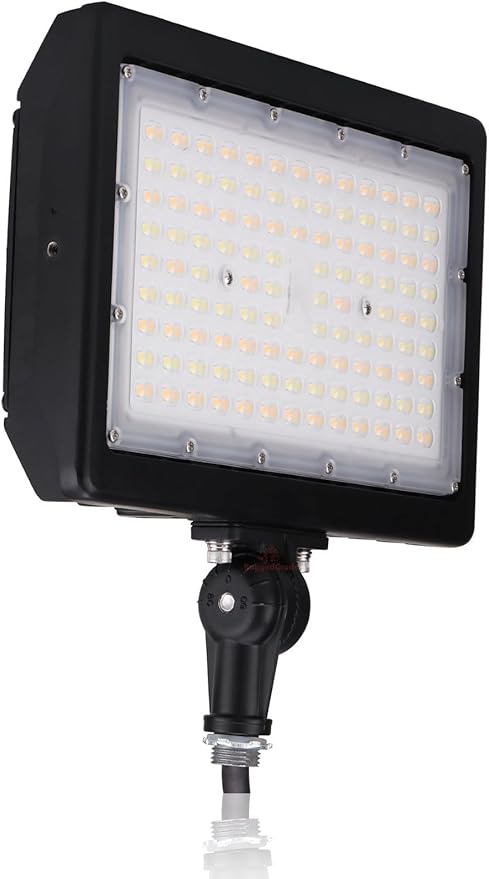 RuggedGrade 90W LED Flood Light | Kivo Series | 11,250 Lumens | 5000K Daylight | Outdoor Waterproof Security Light | 1/2 Inch Threaded Conduit Knuckle Mount | DLC 5.1 Premium