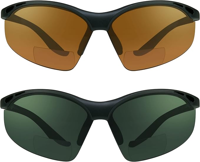 proSPORT Bifocal sunglass Safety Reader Z87 Wrap Around No Slip Grip +1.50 +2.00 +2.50 +3.00