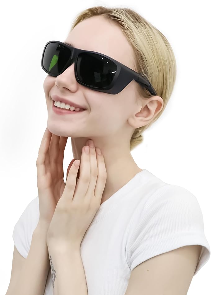 LaserPair IPL Safety Glasses 200-1800nm Protection for IPL Elight SHR - LP-IPL #304 black, Unisex, Lightweight Polycarbonate