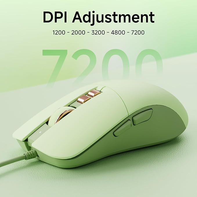 EWEADN Wired Typewriterkeyboard and Mouse Combo, Typewriter Style Mechanical Gaming Keyboard,104 Keys Backlit LED Keyboards, Media Control Knob, Wired Keyboard Pink Switch for Windows/Mac/PC-Green