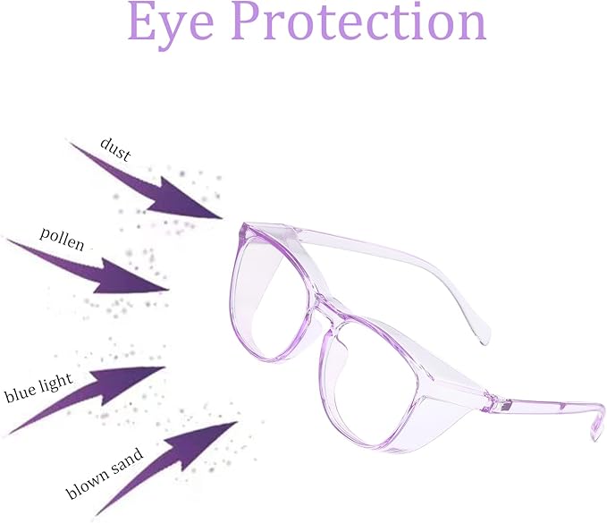 Safety Glasses for Men Women, Anti Fog Safety Goggles Comfortable Blue Light Blocking UV Protective Adult Nurse