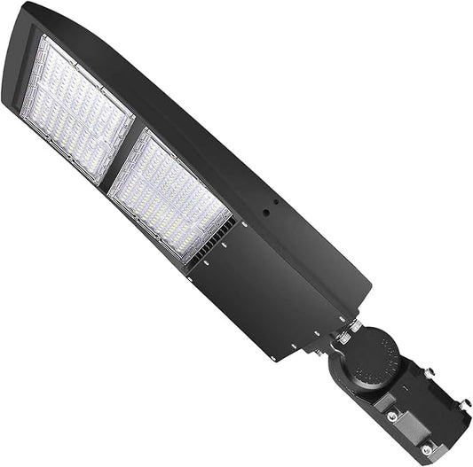 480V 300W LED Parking Lot Light, 5000K 42000LM LED Shoebox Area Light (1000W HID/HPS Equiv.) with Slip Fitter Mount, Dimmable Commercial Street Lighting with 20KV Surge Protection, UL DLC Listed
