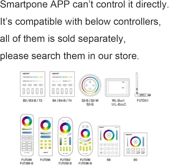 LGIDTECH FUT104 Miboxer 4W MR16 Led 2.4GHz Bulb Spotlight GU5.3 Socket AC/DC 12V RGB+CCT Color and Temperature Changeable Dimmable,But Single Bulb Wouldn't Work.Controller and Hub is Sold Separately