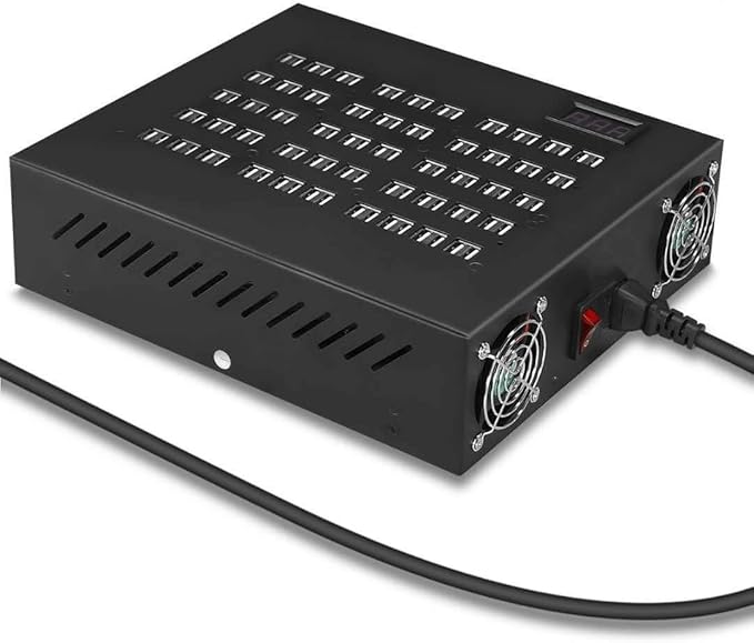 USB Charging Station,100 Ports USΒ Power Station Multi Port USΒ Wall Charger Adapter Phone Noninterference Multiport Desktop USB Rapid Charger for Hotel School Shopping Malls