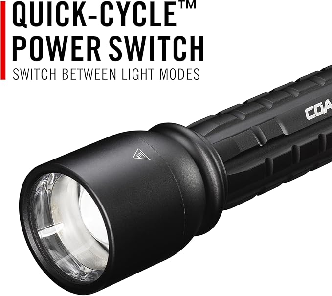 Coast XP14R 4500 Lumen USB-C Rechargeable LED Flashlight with Slide Focus® and Pure Beam® Focusing Optic, 5 Light Modes