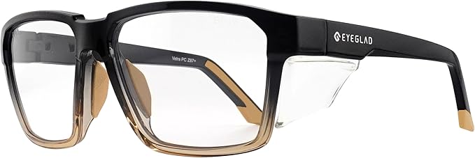 VETRA Z87+ Certified Safety Glasses HD High Contrast UV400 Side Shield Anti-Oil Coating Stylish Eyewear