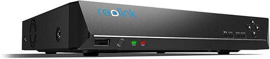 REOLINK 8CH Network Video Recorder for Home Security Camera System, Only Work with 16MP/12MP/4K/8MP/5MP/4MP REOLINK PoE IP Camera, 24/7 Recording to Pre-Installed 2TB Hard Drive, RLN8-410