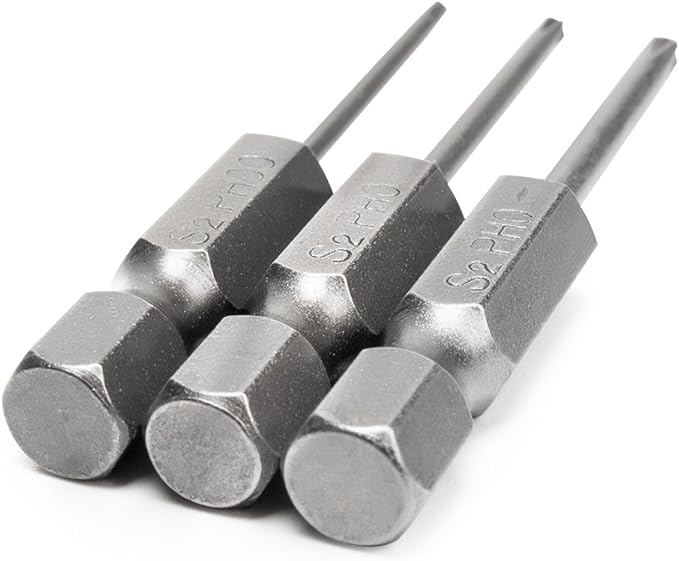 Rocaris 12Pcs Hex Shank Magnetic Phillips Cross Screwdriver Bits 50mm 1/4 Inch