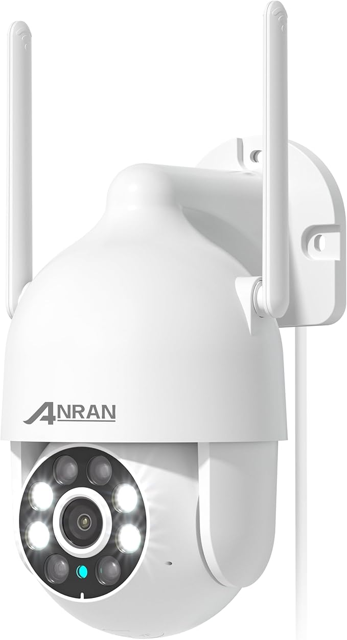 ANRAN Wireless Security Camera Outdoor: WiFi-6 PTZ Camera ONLY Compatible 5MP WiFi Camera Kit, Auto-Tracking, 2-Way Audio, Pet/Parcel Detection, Color Night Vision