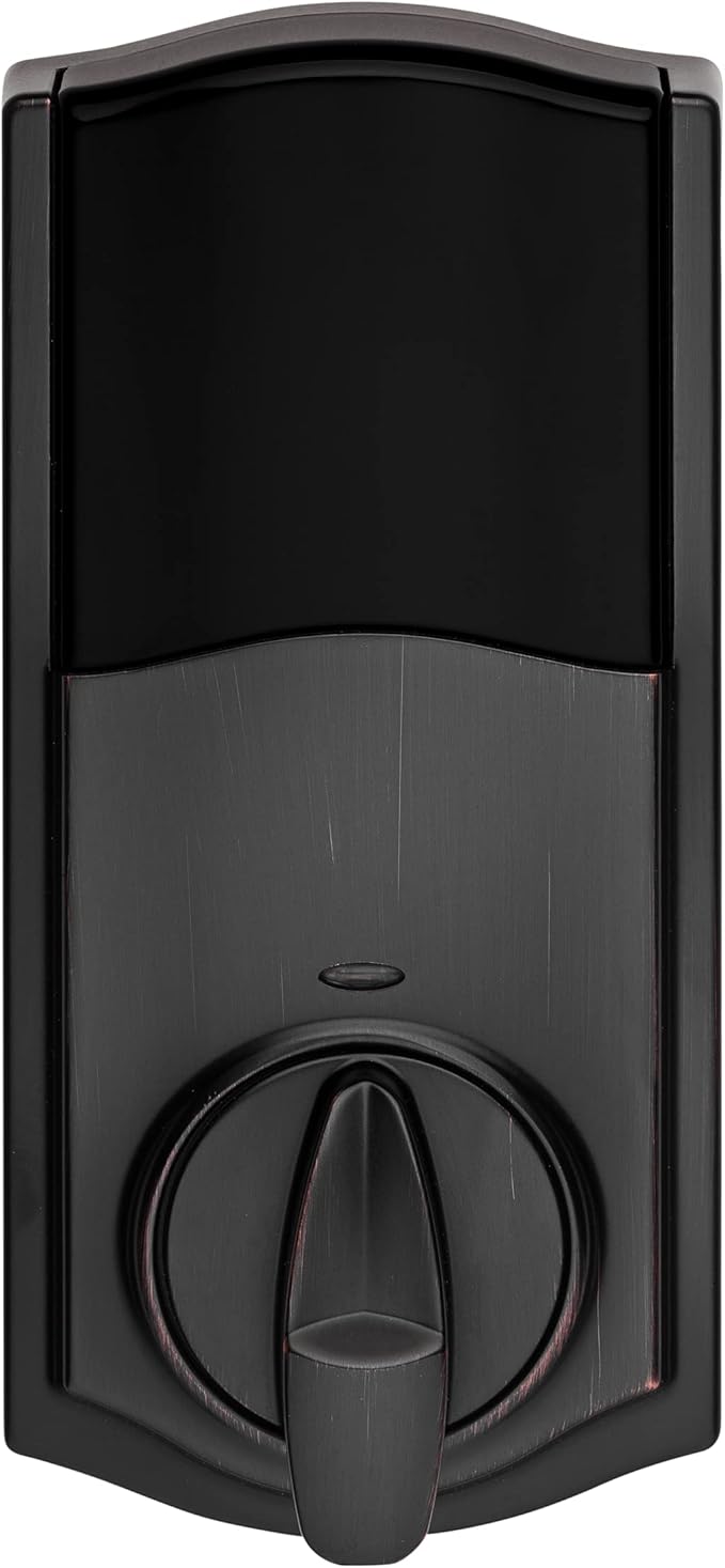 Kwikset SmartCode 916 Z-Wave Smart Lock, Keyless Entry Ring Compatible Door Lock, Touchscreen Electronic Deadbolt, SmartKey Re-Key Security, Smart Hub Required, Traditional Venetian Bronze