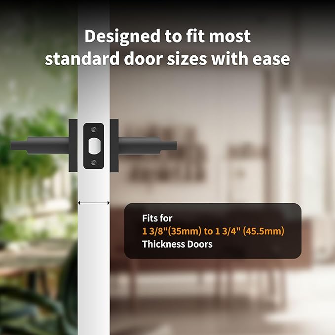 Aqara Entry Door Handle, Exterior Door Entry Handle with Door Lever, Reversible Lever Exterior for Front Entrance and Bedrooms, Non-Locking, Ideal for Modern Doors and Aqara Smart Locks