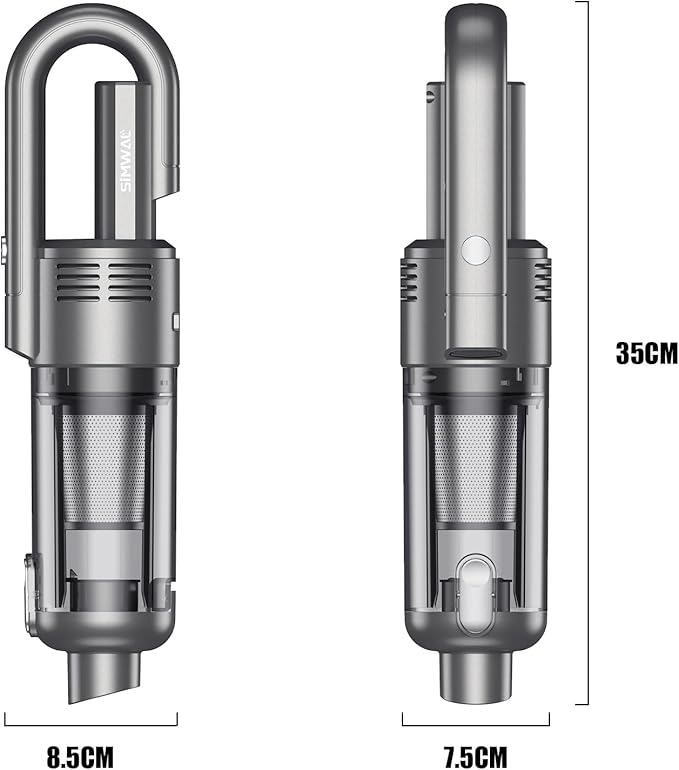 Handheld Car Vacuum Cleaner Cordless: 9500PA Powerful Suction Portable Lightweight Hand Held Vacuum - Large Capacity Battery Last Long Wireless Mini Vacuum with LED Light for Home Office Cleaning