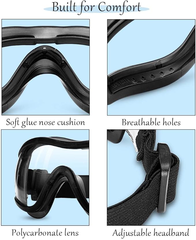 COMLZD Kids Safety Goggles, Safety Glasses For Kids, Kids Sports Goggles Science Lab Eye Protection Resistant Lens Anti-fog…