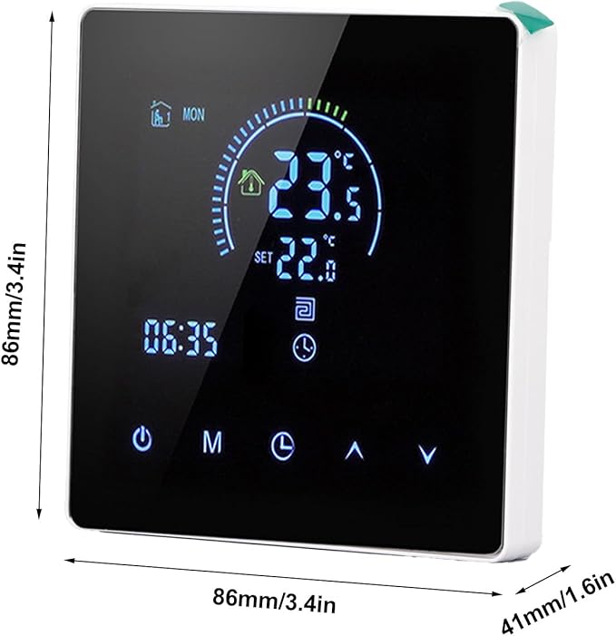 Programmable Smart Thermostat AC 90V-240V Intelligent Touch Color Screen LCD Display for Home, Office, Shopping Malls