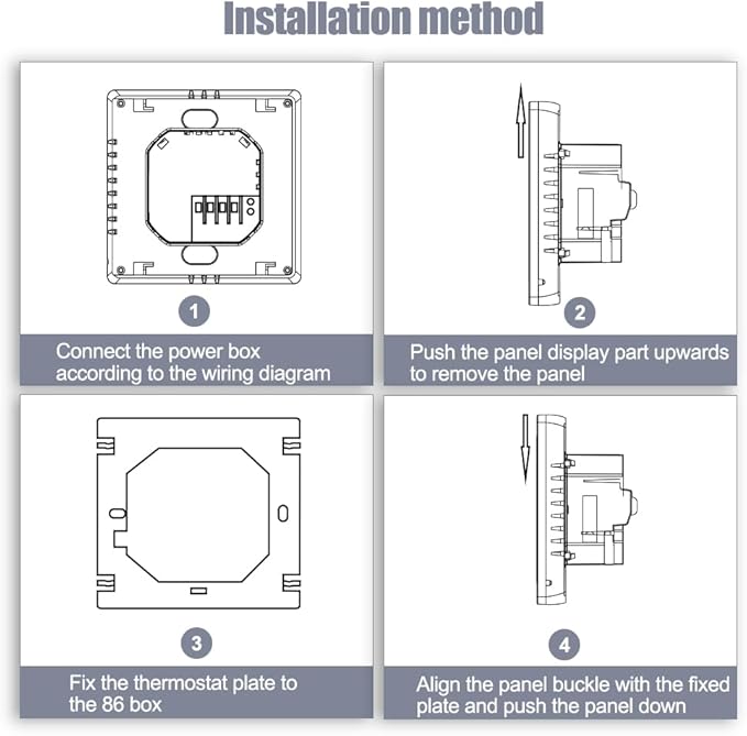 Smart Wi-Fi Thermostat 3A Digital Programmable LCD Display Underfloor Heating Temperature Controller Digital Intelligent Wall Thermostat for Water Heating