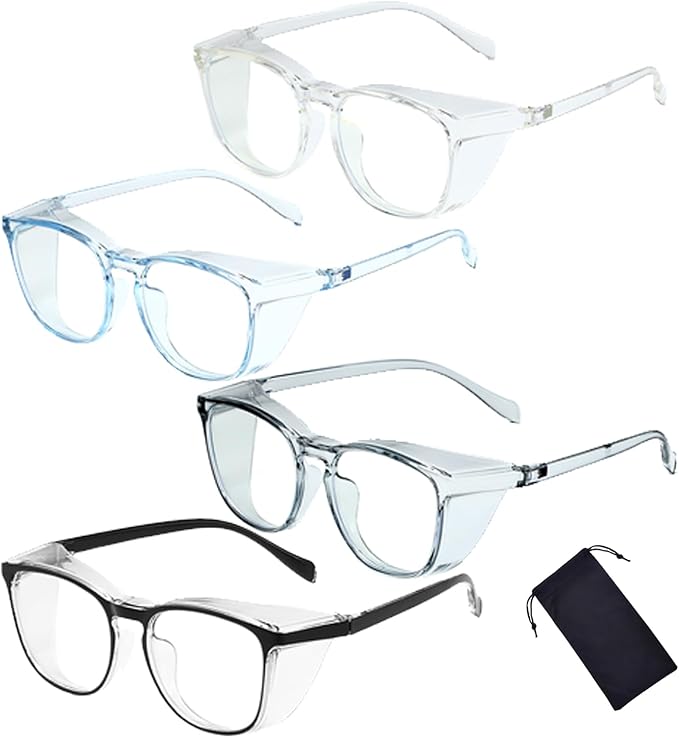 Safety Glasses for Men Women, Anti Fog Safety Goggles Comfortable Blue Light Blocking UV Protective Adult Nurse
