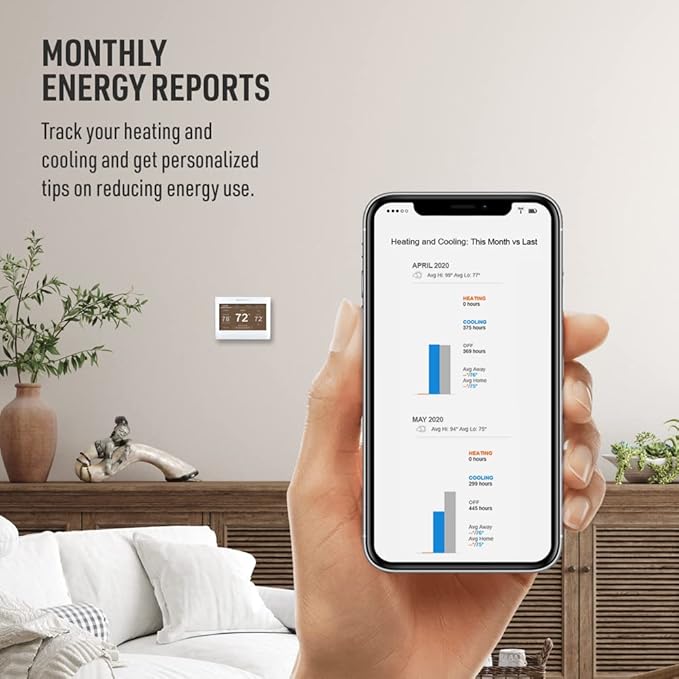 Honeywell Home Smart Color Wi-Fi Programmable Touch Screen Thermostat, Energy Star, Alexa Ready, White - C-Wire Required, Not Compatible with Line Volt Heating, RTH9600WF