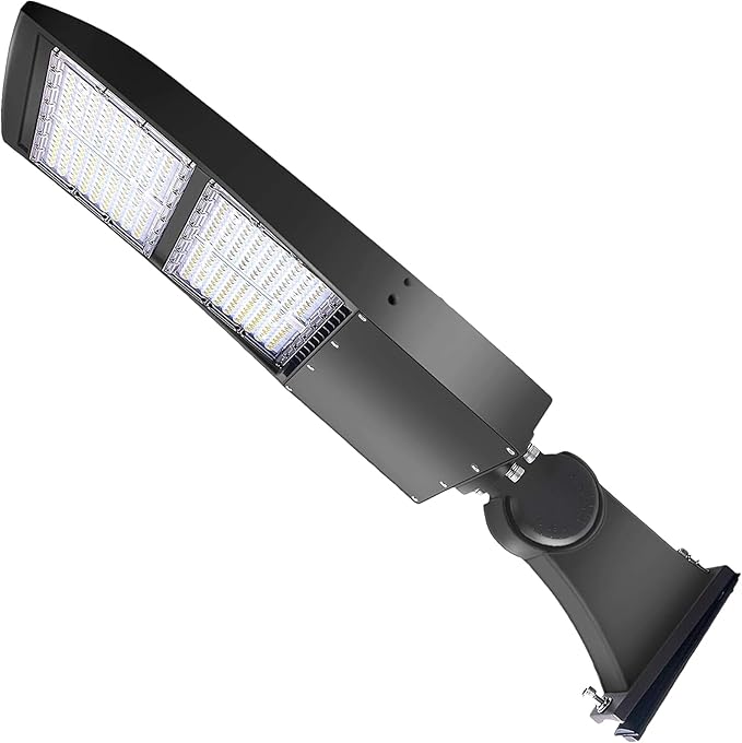 480V 300W LED Parking Lot Light, 5000K 42000LM LED Shoebox Area Light (1000W HID/HPS Equiv.) with Direct Arm Mount, Dimmable Commercial Street Lighting with 20KV Surge Protection, UL DLC Listed