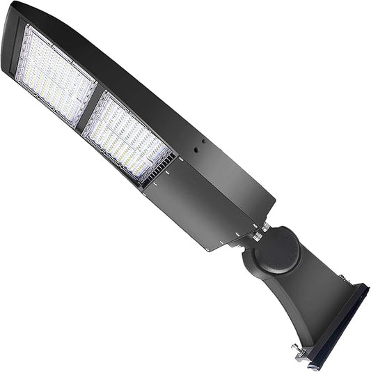 480V 300W LED Parking Lot Light, 5000K 42000LM LED Shoebox Area Light (1000W HID/HPS Equiv.) with Direct Arm Mount, Dimmable Commercial Street Lighting with 20KV Surge Protection, UL DLC Listed