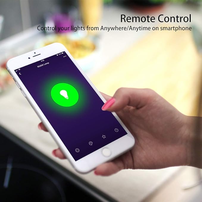 DOGAIN Smart Light Bulb Works with Alexa Google Home E12 Base WiFi Candelabra LED Light Bulb Color Changing Dimmable Chandelier Light Bulbs 360 lm 35w Equivalent 4 Pack (2.4GHz WiFi Only)