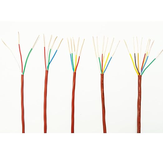 18/5 100ft Thermostat Wire - Solid Copper 18 Gauge 5 Conductors Power Circuit Cable for Heating & air Conditioning Equipment, doorbells and Other Indoor/Outdoor Low Voltage Applications Use