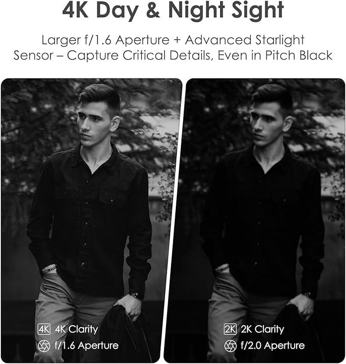 Security Cameras Wireless Outdoor, 4K Solar Cameras for Home Security with Color Night Vision & 360° Pan & Tilt Tracking - 5G & 2.4G WiFi Security Camera System, Easy Setup, No Subscription