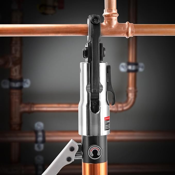 Copper Pipe Crimping Tool - with 1", 3/4", 1/2" Dies for F877 stainless PEX Press Sleeves & Copper Pipe + 1", 3/4",5/8", 1/2", 3/8" Dies for ASTM F1807 Pex Pipe Copper Ring