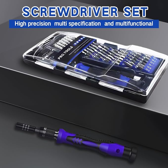 58-in-1 Precision Screwdriver Set, Magnetic Repair Tool Kit with 54 Bits & Extension Rod – for iPhone, Android, Laptop, PC, Watch, Game Console, Electronics, Toys