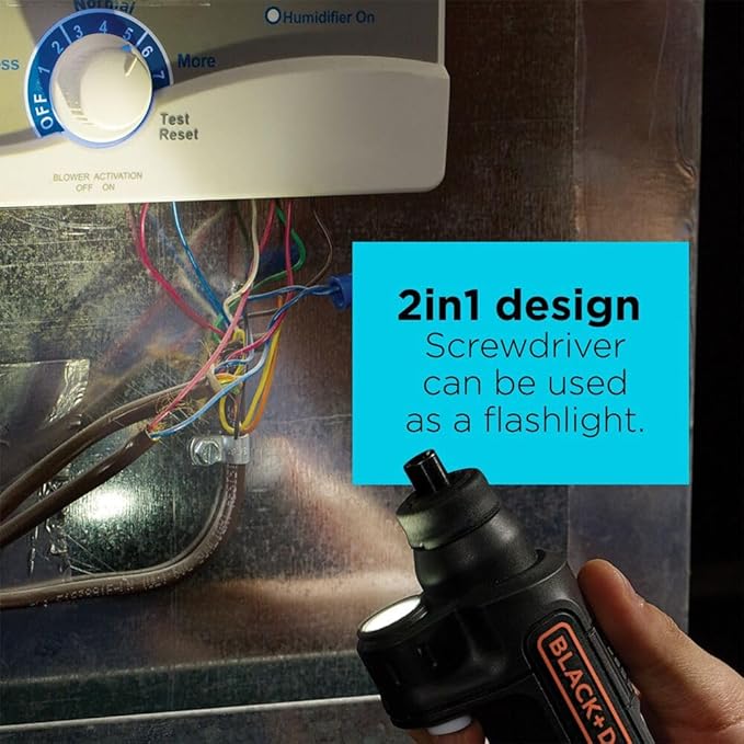 BLACK+DECKER 4V MAX* Cordless Screwdriver with LED Light (BDCSFL20C)