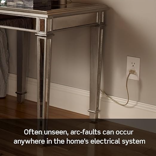 Leviton AFCI Outlet, 15 Amp, Self Test, Tamper-Resistant with LED Indicator Light, Protection from Electrical Fires, AFTR1-T, Light Almond