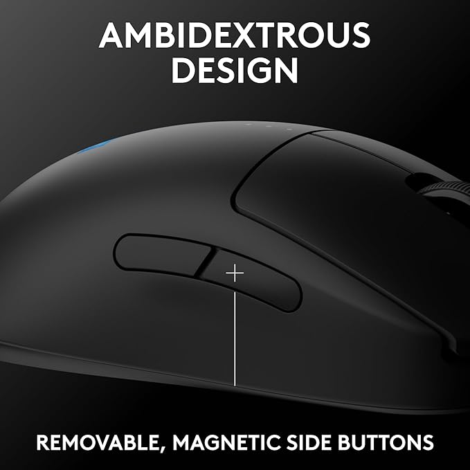 Logitech PRO 2 Lightspeed Wireless Gaming Mouse, Black | Hero 2 Sensor, 44k DPI, 8 Programmable Buttons, LIGHTFORCE Switches, RGB Lighting, Lightweight, PC/Mac | with Signature Series Charging Dock