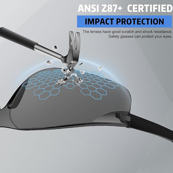 50 Pack Bulk Safety Glasses Clear Lens ANSI Z87.1 Safety Glasses for Women Men Eye Protection Glasses with Scratch and Impact Resistant for Construction and Laboratory