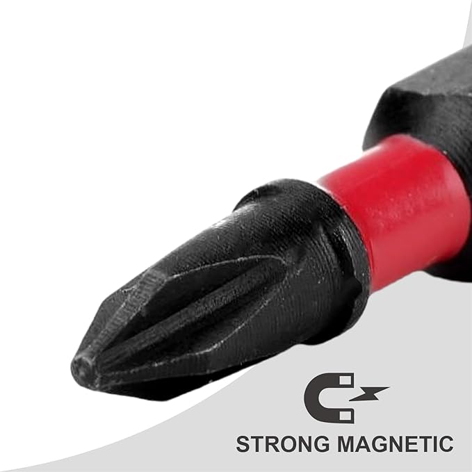 Impact Phillips Screwdriver Bits Set, 90 Pieces 1" Magnetic(PH1/PH2/PH3) S2 Steel Multi Cross Driver Bits and 1 PcsBit Holder with Storage Colorful Box