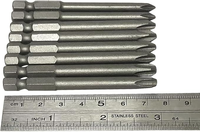 aiyun 12 Piece Phillips Screw Bit Set, 3 Inch Long Screwdriver Bits for Drill 1/4 Hex Shank Magnetic Drill Bit Set S2 Steel (3 Inch)