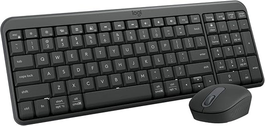 Logitech MK250 Bluetooth Wireless Mouse and Keyboard Combo: Fast & Easy Connectivity, Compact Wireless Keyboard, Ambidextrous Mouse, Durable Build - Windows/MacOS - Graphite