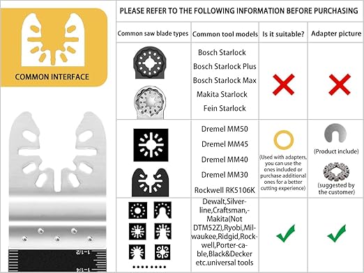 LEILUO 100 Pcs Multitool Blades Set for Wood Oscillating Saw Blades Universal Oscillating Tool Accessories with Storage Bag Compatible with DeWalt Makita Dremel and More