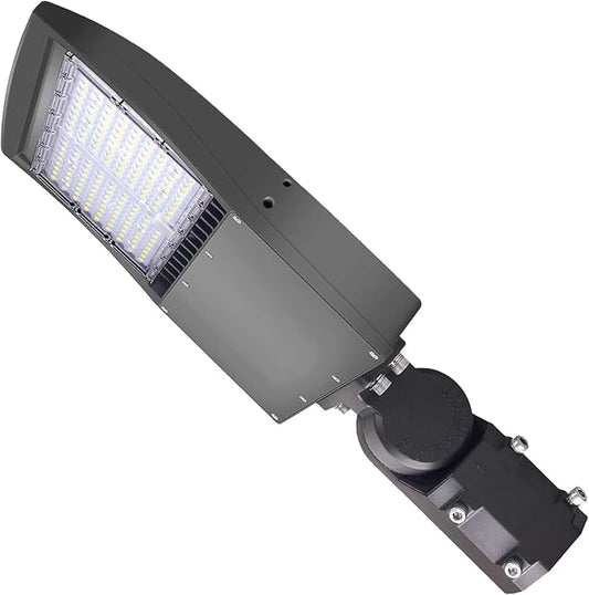 480V 150W LED Parking Lot Light, 5000K 21000LM LED Shoebox Area Light (500W HID/HPS Equiv.) with Slip Fitter Mount, Dimmable Commercial Street Lighting with 20KV Surge Protection, UL DLC Listed