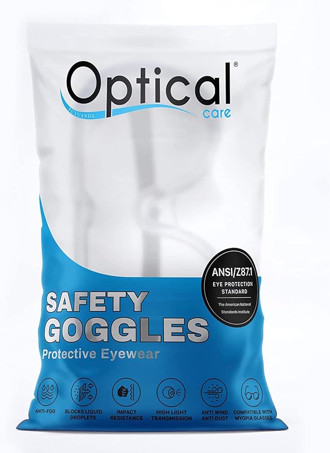 Safety Goggles FDA Registered Anti-Fog Fits Over Glasses Scratch Resistant Lab Science Chemistry Work Nurse