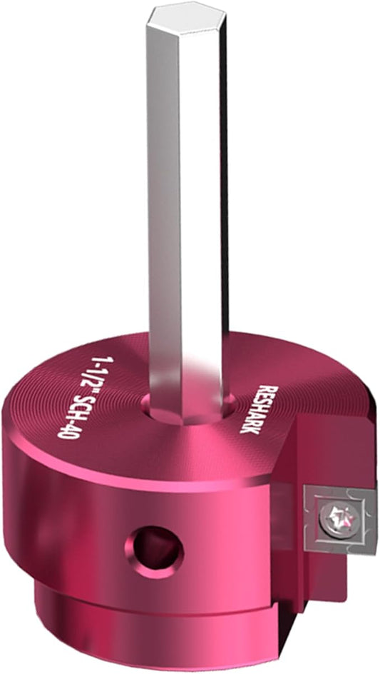 1 1/2 Inch PVC Pipe Reamer, PVC Fitsting Saver, Plastic Pipe Fitsting Reamer Socket Saver Plumbing Tool for Schedule 40 Fits Standard 1/2" Drill